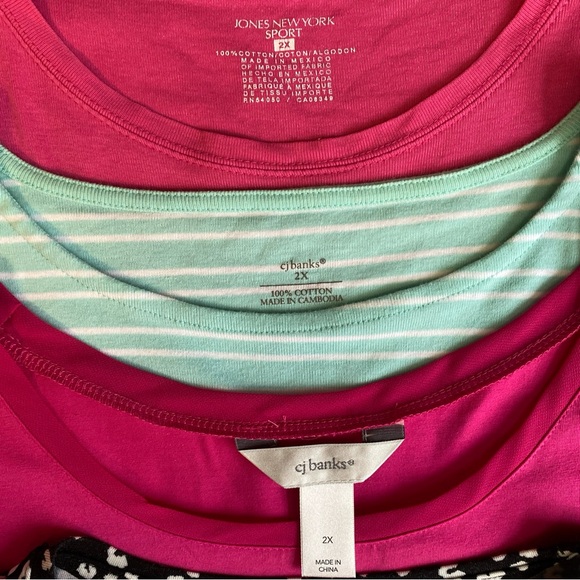 Lot Of 5! Womens Size 2X Pullover Shirts : CJ Banks Jones New York Nine West Etc - Picture 3 of 16